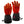 ActionHeat red and black battery heated gloves with adjustable wrist straps