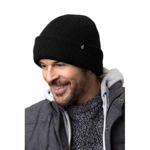 Heat Holders Men's Oran Solid Flat Knit Roll Up Hat