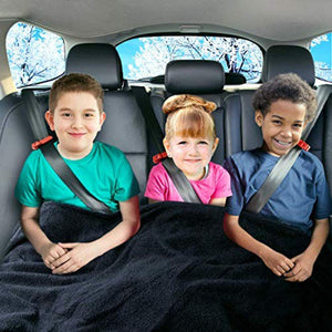 Zone Tech 12V Fireproof Car Heated Travel Blanket - Classic Black
