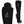 Black heated knee high sock with battery pack in side pocket and gorilla logo