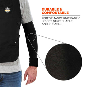 Chill-Its cooling sleeve showing close up of performance knit fabric texture