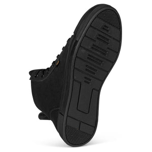 Black Cortech motorcycle sneaker showing the textured rubber sole