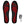 Pair of black heated insoles with red pattern and remote control