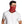 Man wearing a red Alpha Cool neck gaiter with a white v-neck t-shirt