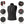 Black heated vest with features including five heating zones, velvet collar, water resistant fabric, and adjustable size
