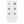 White rectangular remote control with six buttons including power, settings, arrows, timer, and temperature unit toggle