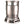 Silver portable propane construction heater with control knob and warning labels