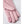 Close up of a pink leather glove showing the palm and finger detail