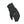 Black motorcycle glove with leather knuckle protection and adjustable wrist strap