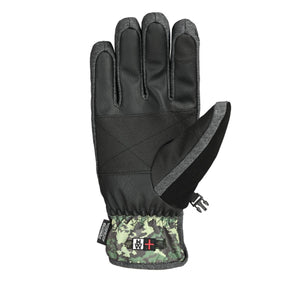 Seirus waterproof breathable glove with black palm and camo cuff