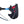 Black neoprene bicycle handlebar mitt attached to a blue and black ITM handlebar