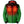 ActionHeat green hooded puffer jacket with visible glowing heating elements on chest and neck