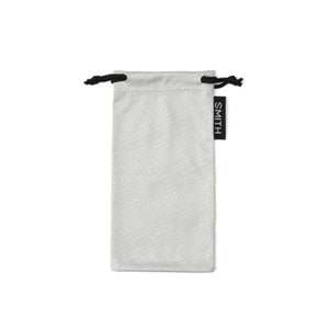 Smith grey microfiber eyewear storage pouch with drawstring closure