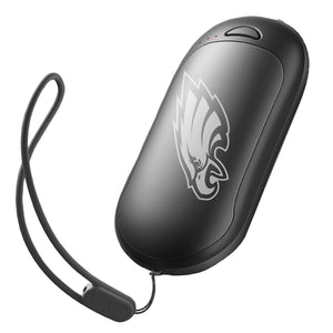 ActionHeat Philadelphia Eagles branded black rechargeable hand warmer with wrist strap