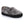 Acorn grey faux fur slipper with black suede trim