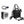 Portable cooling unit with control panel and black carrying bag