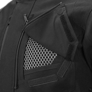 Tourmaster motorcycle jacket chest vent with mesh lining and zipper closure