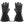 Pair of black Glovii heated gloves with adjustable wrist straps and logo branding