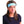 Woman wearing a blue textured sponge headband