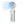 White handheld Miami Dolphins portable fan with digital display