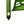 Black Diamond green metal snow stake with pointed tip