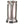 Cylindrical silver propane heater with ventilation slots and warning text