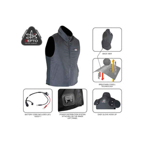 Gears Canada heated vest with Zepto fiber heat technology and power distribution system
