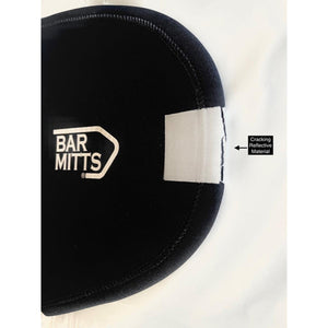 Bar Mitts handlebar cover showing cracking on the reflective material strip