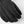 Hestra black glove with leather palm and finger reinforcement
