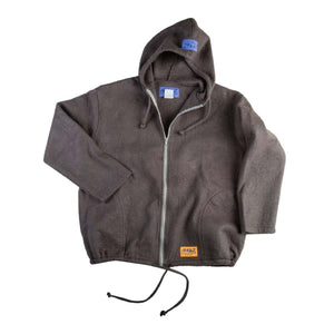 Ragz brown fleece zip up hoodie with drawstring hood and hem