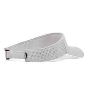 Light grey Mission perforated athletic visor with adjustable strap
