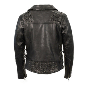 Milwaukee Leather Women's Lightweight Lace to Lace Motorcycle Jacket