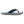 Korkers navy blue flip flop with teal accents and patterned footbed