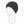 Dark grey ribbed knit beanie on a white mannequin head