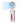 White handheld Chiefs fan with digital display and blue light effect