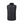 Black quilted puffer vest with a high collar and full front zipper