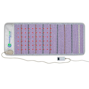 HealthyLine Platinum PRO plus infrared heating mat with purple crystal surface and digital controller