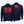 Mobile Warming navy blue heated quarter zip jacket showing front and back heating elements