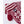 Hestra red and white patterned wool mittens with ribbed cuffs and brand logo patch