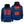 Mobile Warming blue and black plaid hooded shirt with highlighted internal heating elements
