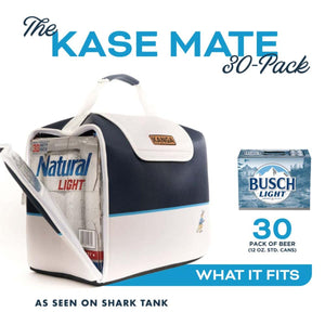 Kanga Coolers Kase Mate 30 pack cooler holding a 30 pack of Natural Light beer