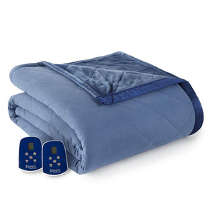 Shavel Micro Flannel Electric Heated Ultra Velvet Blanket - Queen