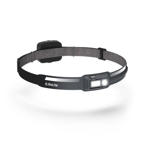 BioLite black headlamp with adjustable strap and front light module
