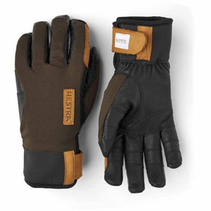 Hestra Unisex Ergo Grip Active Wool Terry 5-Finger Gloves (Red/Off White)
