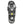 Metal traction cleats attached to the sole of a black hiking boot