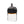 Side view of black insulated lunch bag with white mesh pocket and brown trim