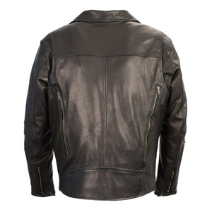 Milwaukee Leather Men's Lightweight Triple Stitch Extra Long Beltless Biker Jacket