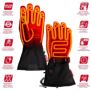 Gerbing heated gloves with Microwire technology and feature icons
