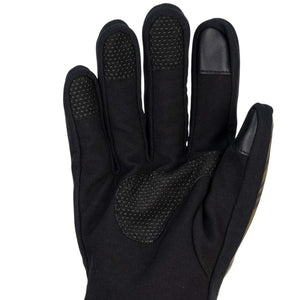Mobile Warming black glove palm with textured grip pads on fingers and palm