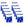 Ten white and blue CMG-400Z ice packs arranged in two columns